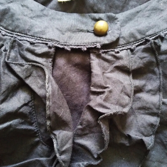 Anthropologie Maeve Terasina Black Tiered Ruffle dress, size 2 - Picture 3 of 7